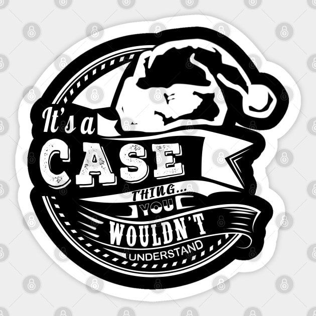 It's a Case thing - Hat Xmas Personalized Name Gift Sticker by Cave Store